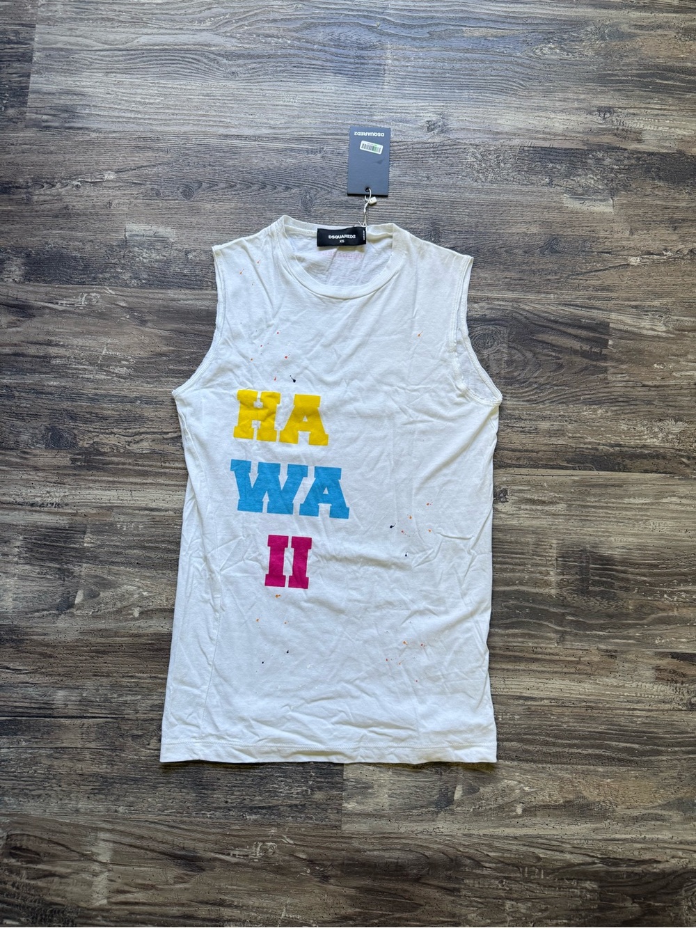Dsquared2 Hawaii Paint Splatter Tank Top